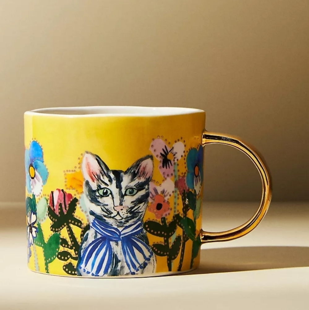 Francesca Kaye Feline Atelier Mug - yellow